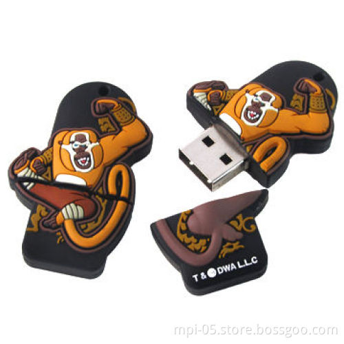 Cartoon silicone USB flash drive